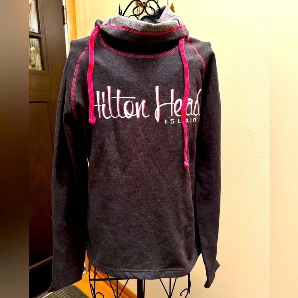 Gray and pink Hilton Head Island sweatshirt